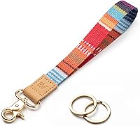 Vista 15 de Ecovision - Llavero con correa para llaves, llaveros de pulsera con 2 argollas para llaves para mujer