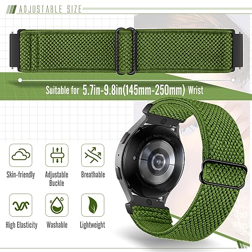 18mm Quick Release Elastic Nylon Band Compatible with Garmin Venu 4 41mm/3S 41mm/Venu 2S/Vivoactive 4S/Vivomove 3S/Active S/Forerunner 265S(42mm)/255S/Fossil Women's Gen 6 42mm/5E 42mm Women Men by Runostrich - Image 3