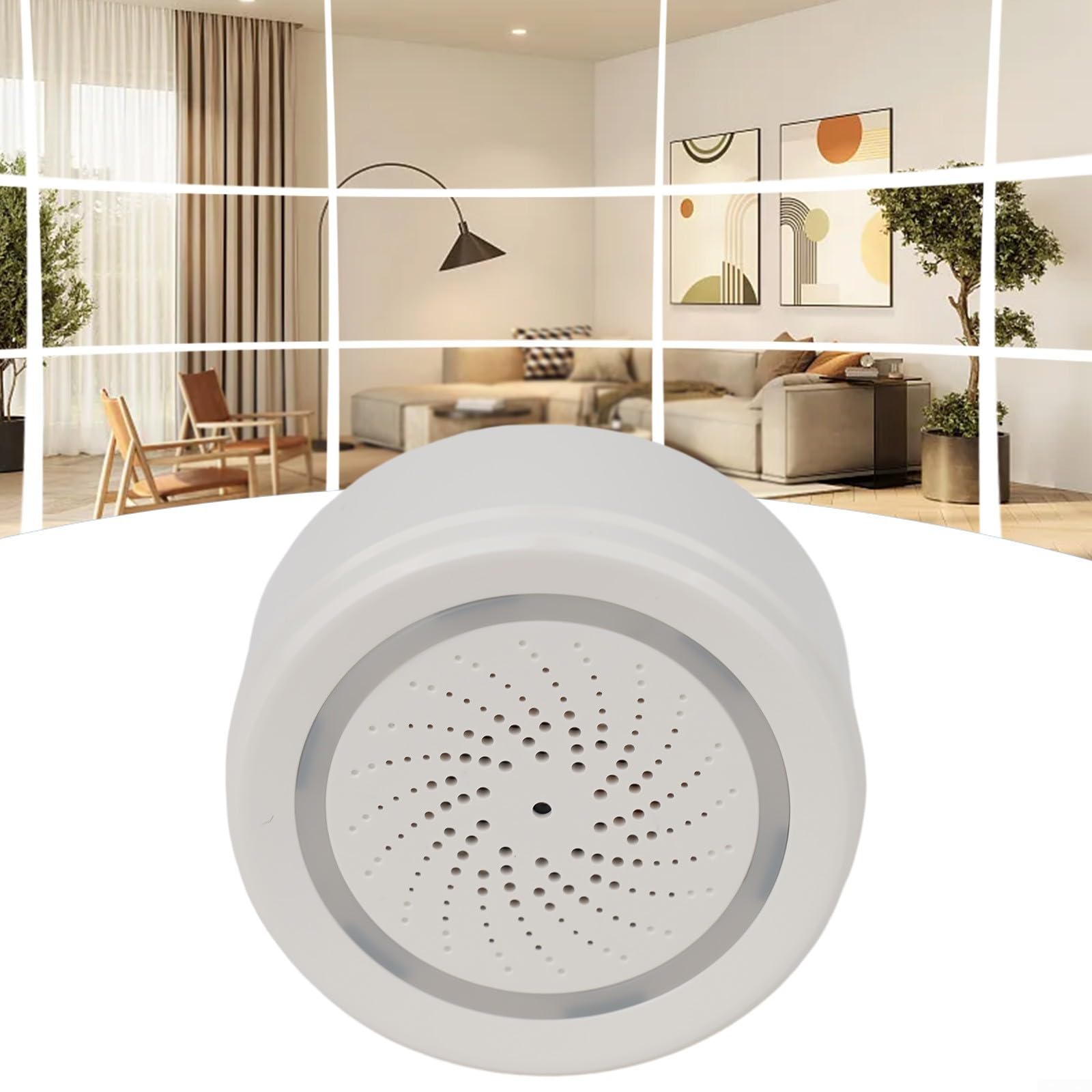 Alarme WiFi pour Tuya, sirène avec capteur de température et d'humidité, alarme de volume réglable, alarme contrôlée pour l'application pour Tuya Smart