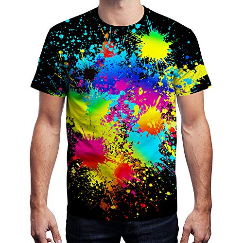 SYAIMN Unisex 3D Pattern Printed Short Sleeve T-Shirts Casual Graphics Tees3
