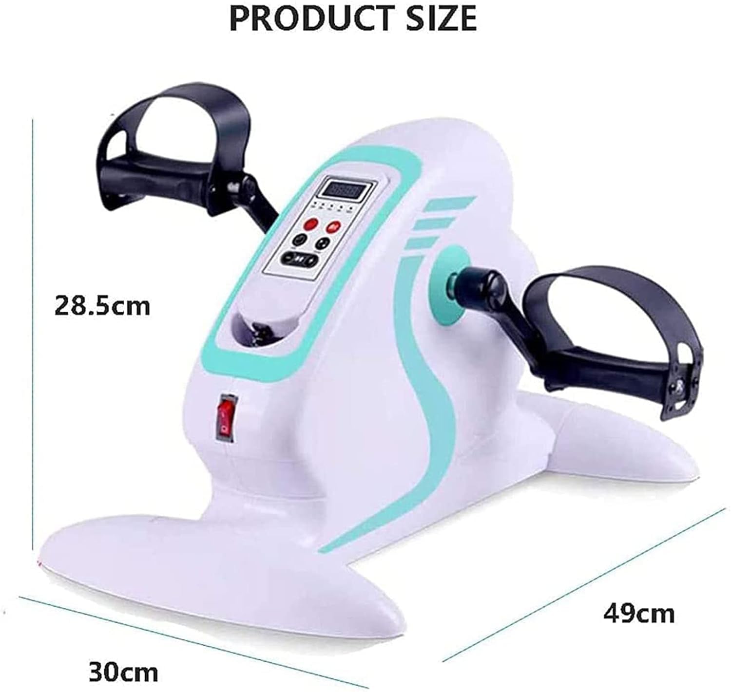 Elektryczny rower treningowy z pedałami, przenośny mini rower treningowy ze stepperem, elektryczna maszyna eliptyczna pod biurkiem, mini rowery z pedałami, regulowany opór, wyświetlacz LCD