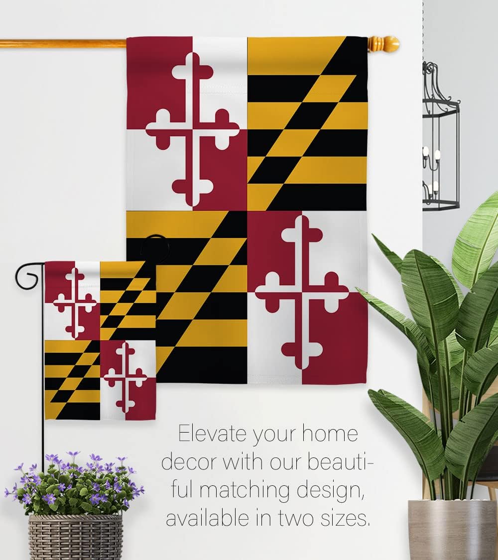 Maryland Flag Home Decorations Garden Indoor Grave Yard Signs For Outside House Bandera Americana Banner Post Room Poster Cemetery Outdoor Tapestry House Gifts Made In USA