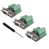 Avanexpress DB9 Female Connector Breakout Board RS232 Serial to DSUB Terminal Block Connector Signal Module (Pack of 3)