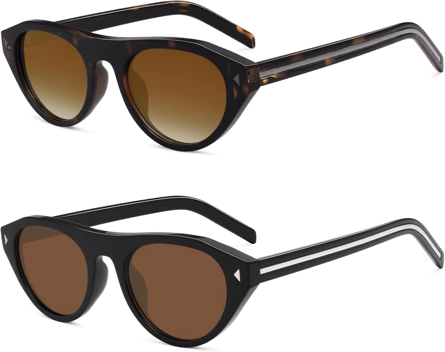 VANLINKER Retro Small Oval Sunglasses for Women Men Trendy Narrow Round Cateye Shades VL9915