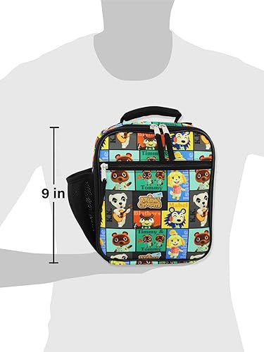 Miniatura 3 de Nintendo Animal Crossing - Lonchera térmica para niños, suave, ligera, talla única, color negro