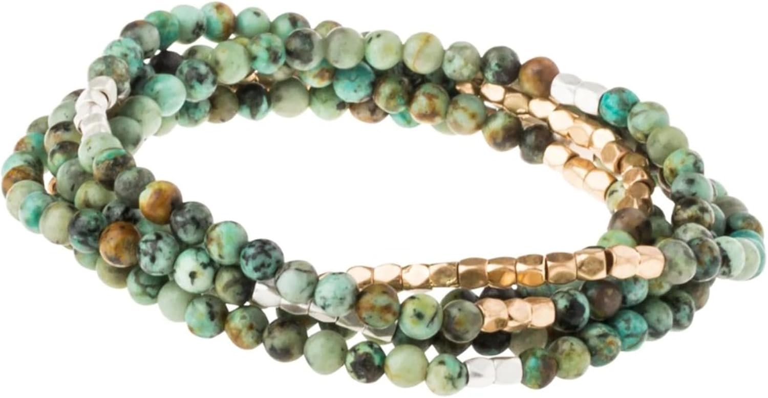 Scout Curated Wrap Necklace Bracelet – Over 30 Stone Options - Natural Stone Bracelet & Stone Necklace – Semi-Precious Gemstone Jewelry for Women