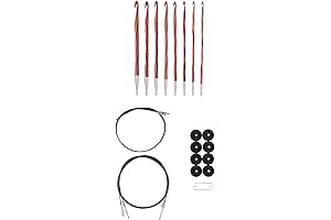 RADIANT: Wood Knit Picks Interchangeable Tunisian Crochet Hooks (US E-K)
