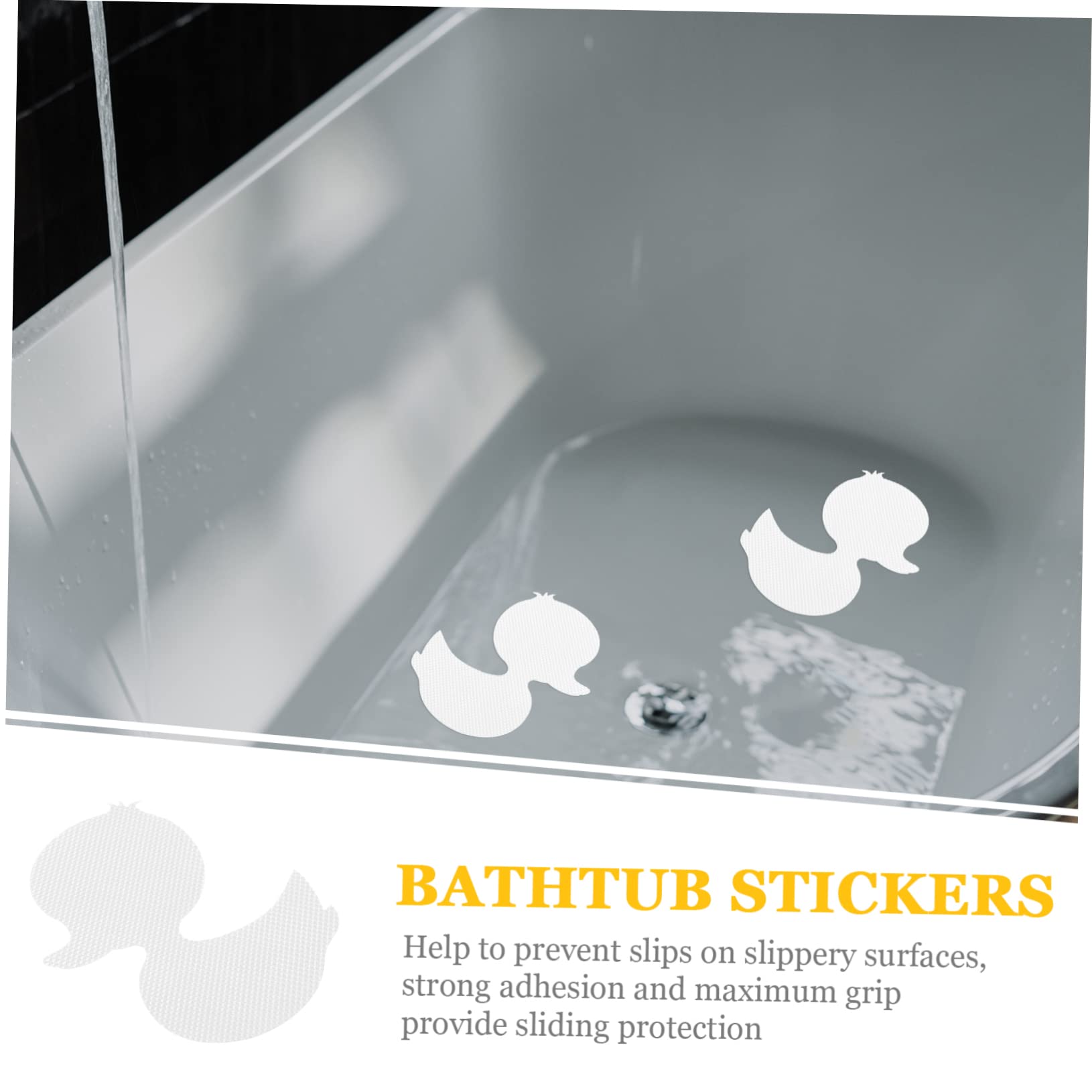 Ciieeo 5 Juegos Pegatinas de Pared de baño calcomanías de Piso Tiras de Ducha Antideslizantes bañera baño de niños Pegatinas calcomanías de Dibujos Animados para niños tómate un baño Pato
