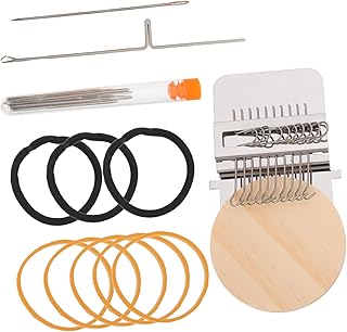 Hohopeti 1 Conjunto Pequena Máquina De Tricô Speedweave Cerzir Tear Ferramenta Mini Tear Kit Jeans Agulha De Costura DIY Tear Tecelagem Speedweve Cerzir Tear Mini Versão Para Girar Placa