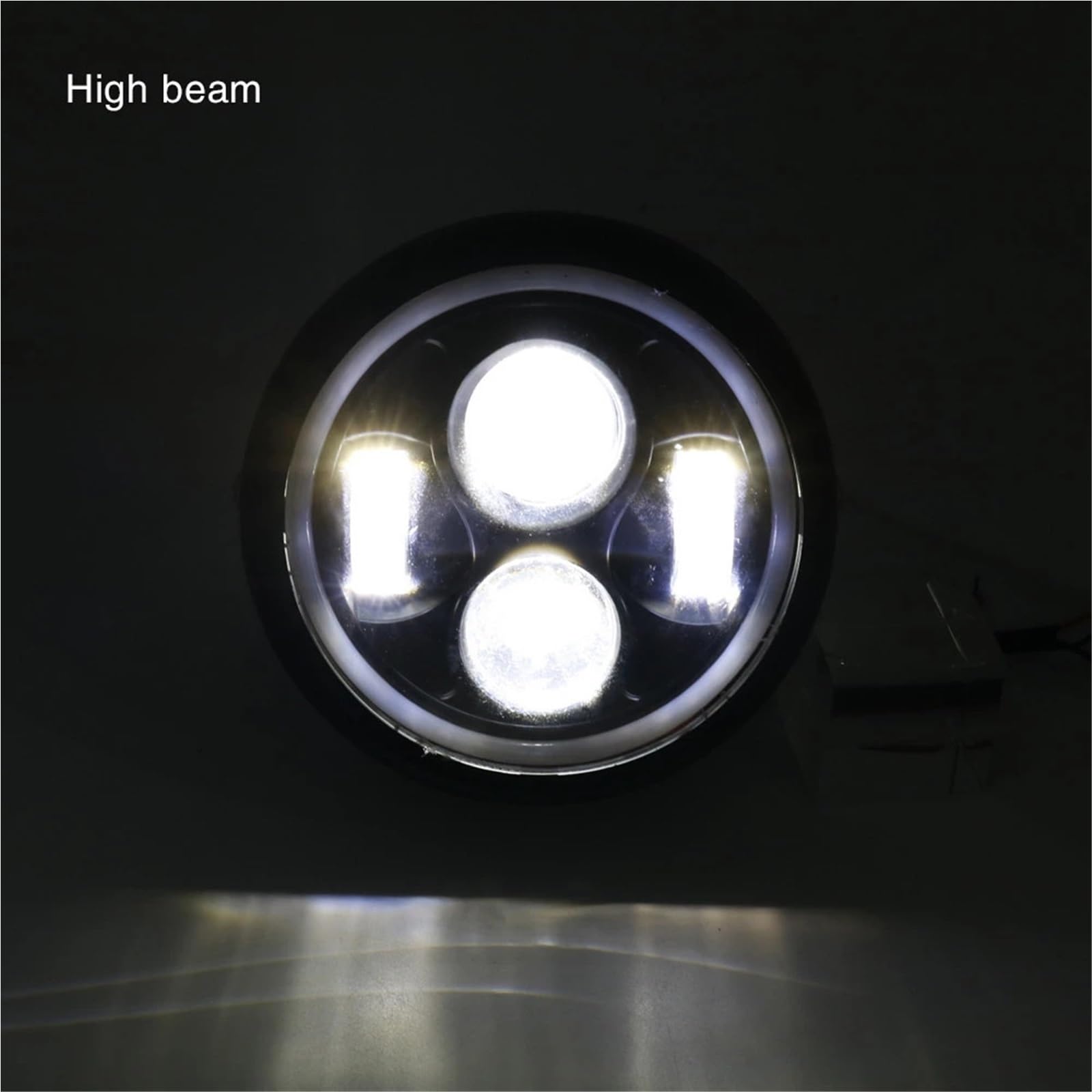 Faro anteriore a LED per moto universale adatto per Harley Cafe Racer Bobber adatto per Honda(Light with bracket)