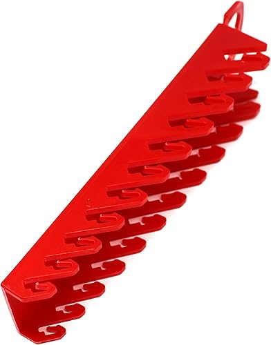 Miniatura 4 de Bandeja organizadora de llaves de plástico portátil con 11 herramientas (2, rojo)