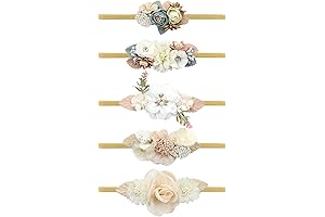 Cinaci Floral Flower Nylon Headbands for Baby Girls