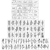 Finduat Realistic Temporary Tattoos Tiny Small Removable Tattoos, 30 Pcs Inspirational Quotes Words