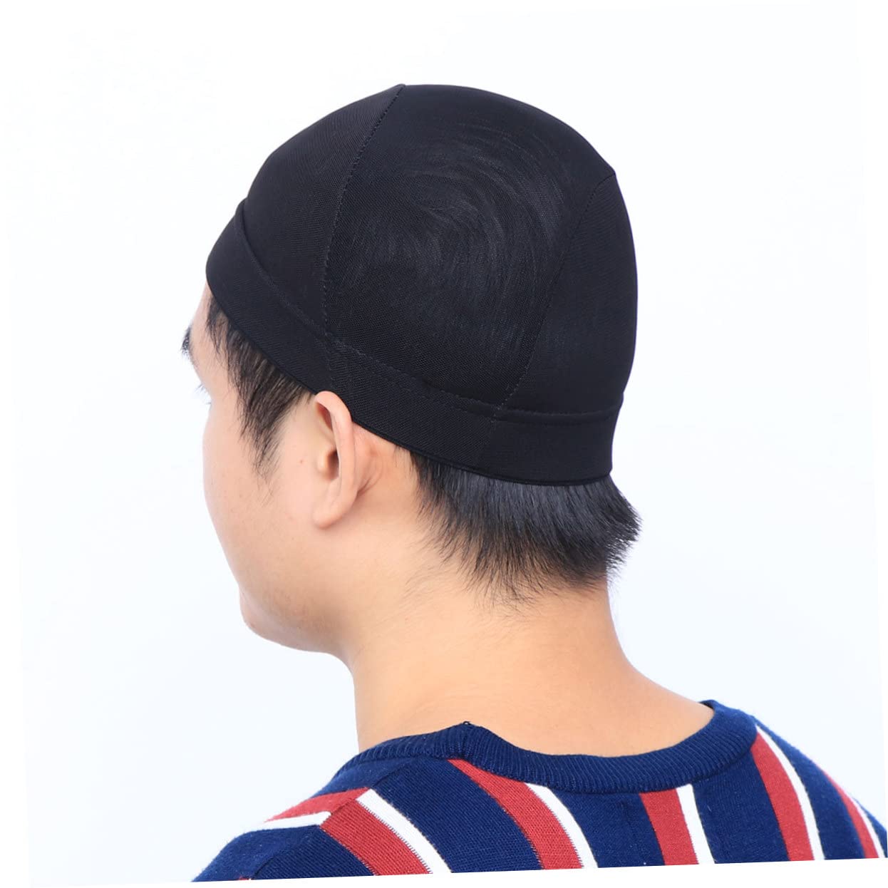 FRCOLOR 15pcs Elastic Wig Caps Stretchable Mesh Dome Caps for Black Women and Men Breathable and Comfortable Hair Net for Wig Making Black