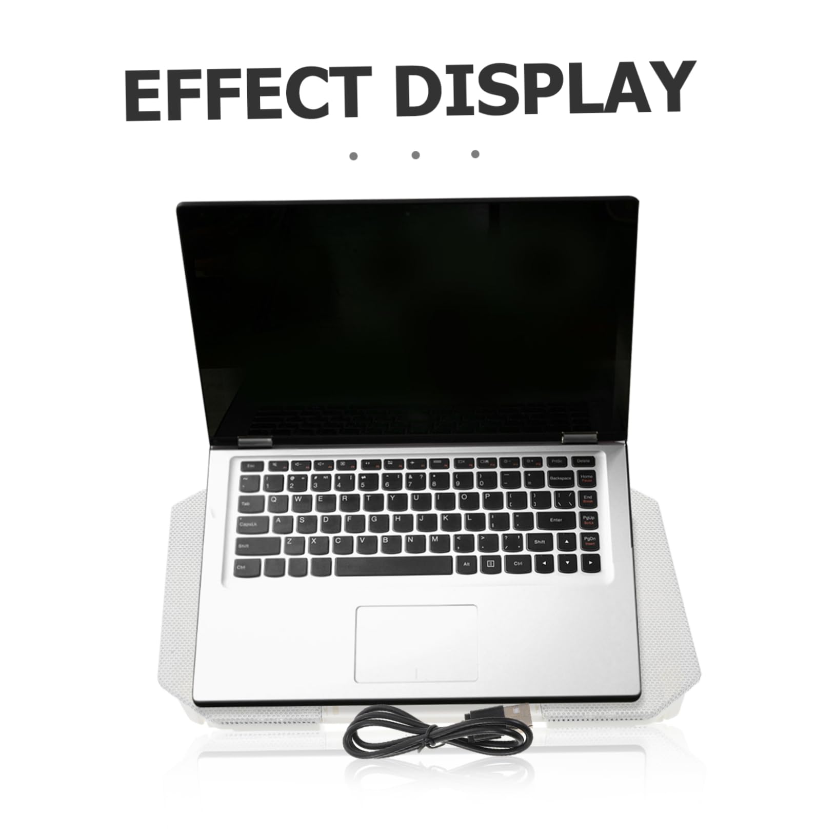HOMSFOU Pad Raffreddamento Regolabile per Laptop con Ventole Silenziose e Porte USB Ergonomico per Notebook Gaming Design Portatile e per Lavoro e