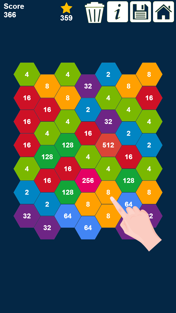 2048ヘキサマージパズル：数ヘキサパズル-Amazonアプリストアのアプリ