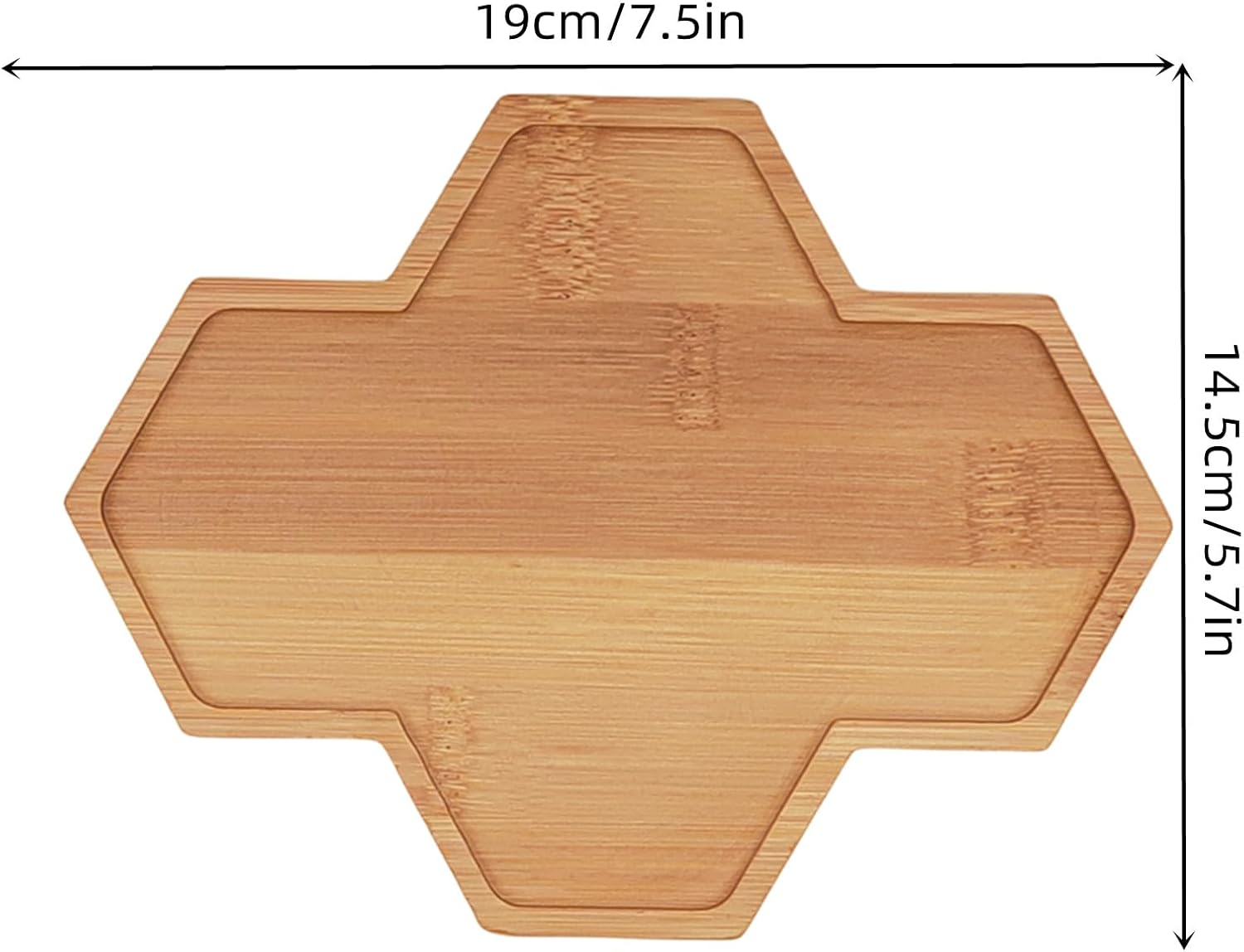 4PCS Mosaic Bamboo Coasters for Crafts, Blank Base Trays, Drinking Cup Coaster, Plant Coaster, Art Plate,DIY Mosaic Supplies (Hexagonal Platter), ESCoaster4P image 2