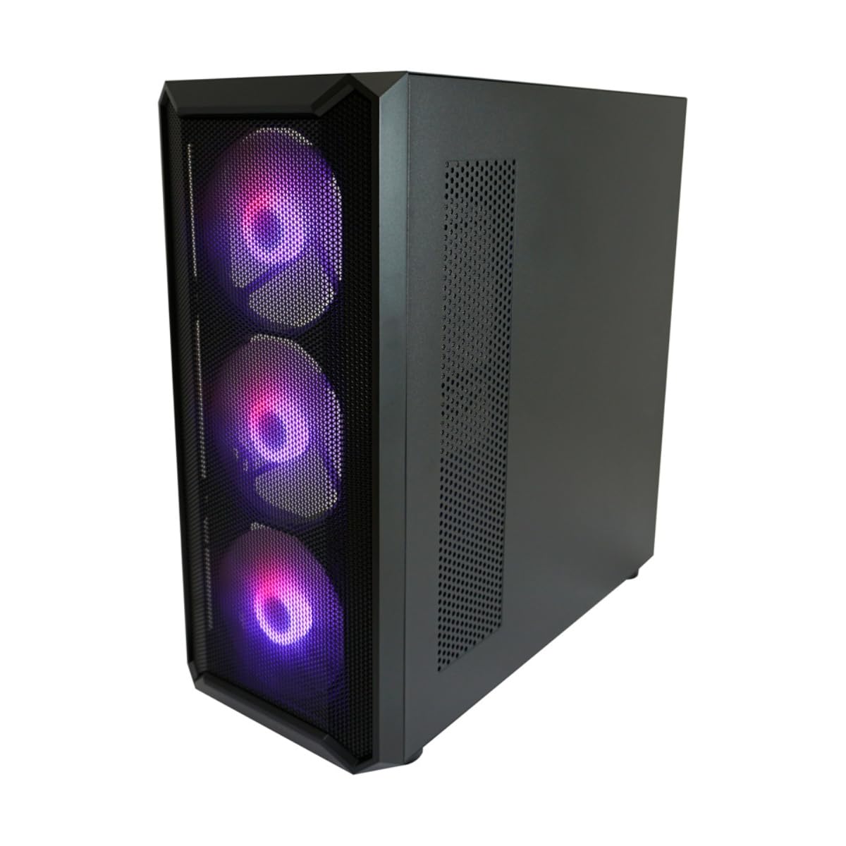 LC-Power Obsession_X 804B Gaming-Gehäuse ATX-Midi-Tower | Mesh-Frontpanel | 4X ARGB-Lüfter | Hartglas-Seitenteil | USB-C | 12 Lüfterplätze | 4 HDD/SSD Slots