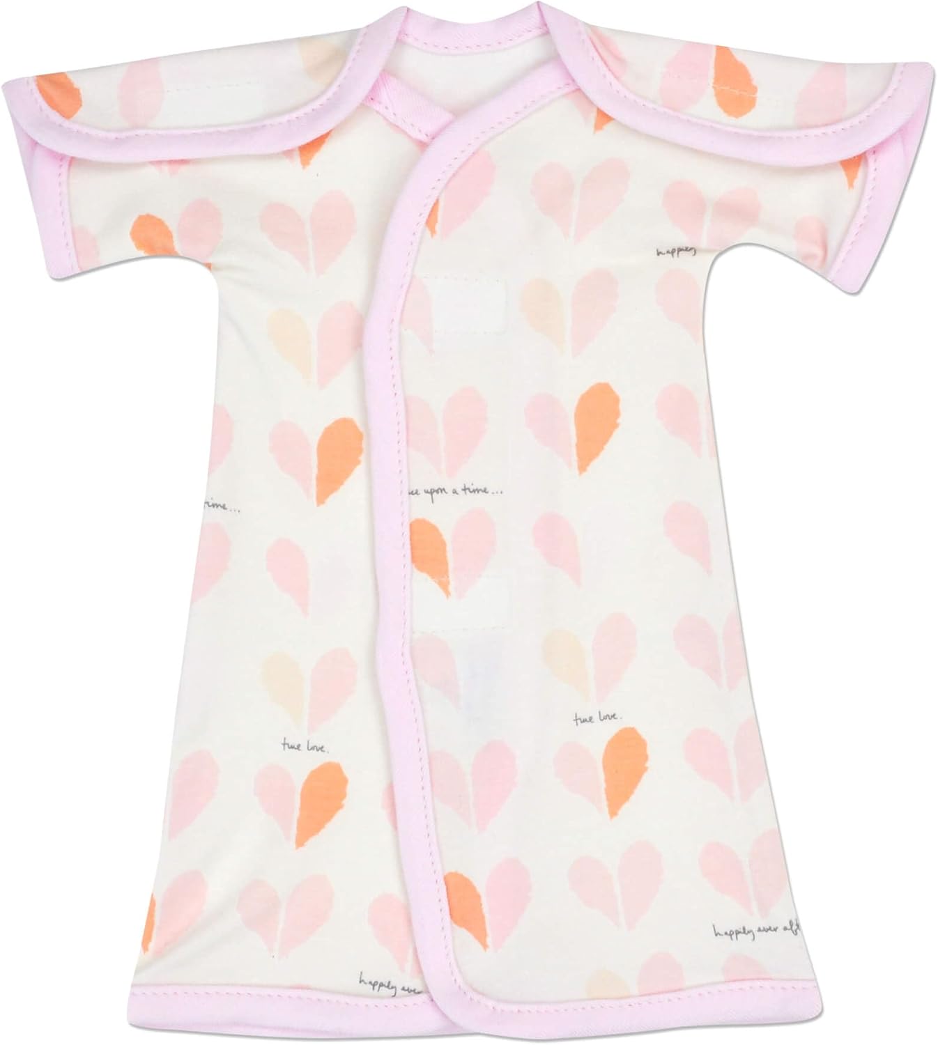 Open-Shoulder Short-Sleeve Cotton NICU Gown - Teeny (2-4lbs)