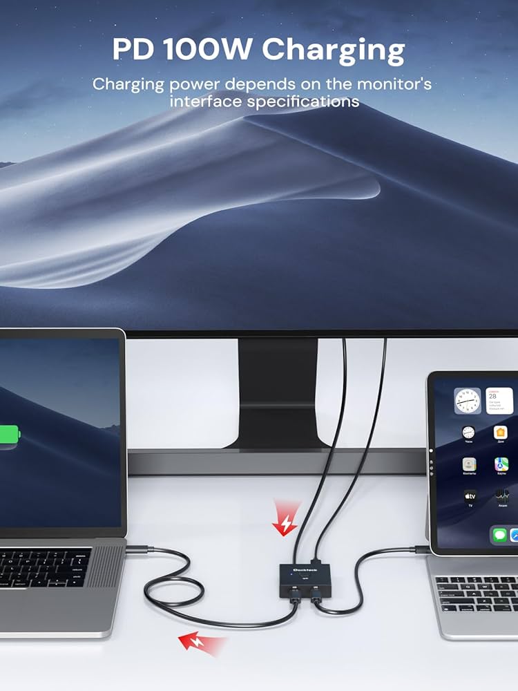 分配器・切替器 IZELL USB-C DocjkingStation with4Display Amazon.com: Dockteck USB C Switch, Bi-Directional Switcher