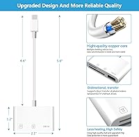 Vista 7 de Lector de tarjetas SD USB-C, lector de tarjetas de memoria de alta velocidad compatible con tarjetas SD/TF de 2 TB con USB 3.0, adaptador de tarjeta