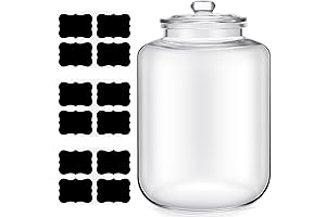 4 Gallon Glass Jar with Lid for Flour Sugar Dog Treats