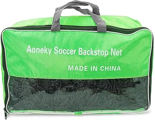 Miniatura 7 de Aoneky Red de respaldo de fútbol de 10 x 10 pies, 10 x 20 pies, 10 x 30 pies, cable de poliéster de 0.098 in, malla cuadrada de 4 x 4 pulgadas, red