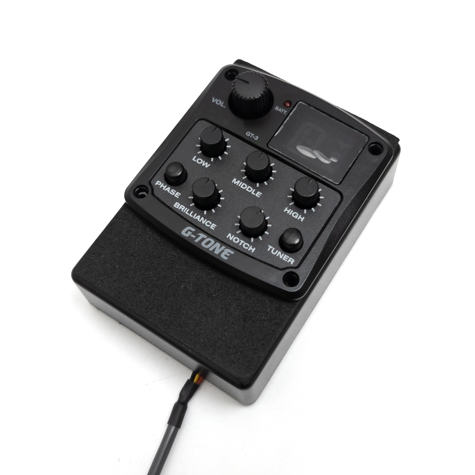 Acoustic Guitar Pickup EQ Preamp System – Piezo Pickup, 3-Band Equalizer, Tuner & Phase Control for Clear Natural Sound