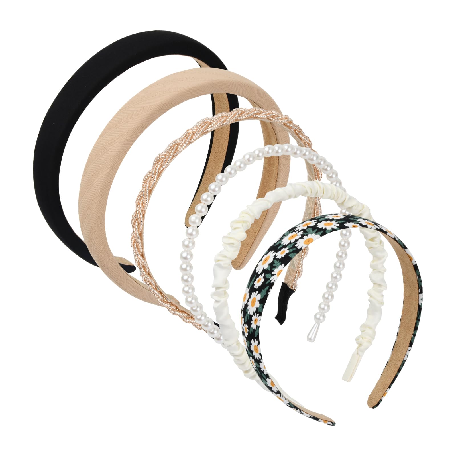 Shengxi 6 Piezas Diademas Mujer, Diademas de Pelo Turbantes Diadema Maquillaje Diademas Mujer Antideslizante para Chica Mujer Multicolor 6 Estilos Accesorio Pelo