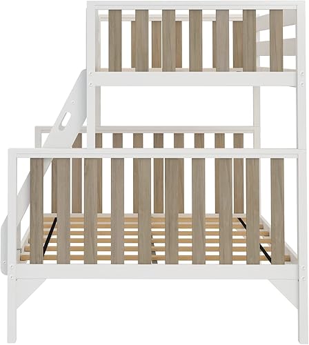 Miniatura 5 de Max  Lily Litera litera moderna escandinava marco de cama individual sobre matrimonial de madera maciza para niños no necesita somier color