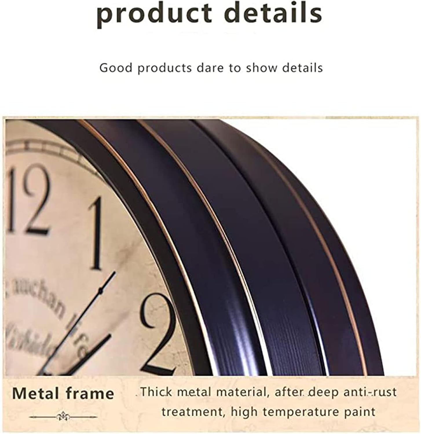 Vintage Outdoor Double Sided Wall Clock Classic Paddington Station Clock Weatherproof Casing Metal Bracket for Outdoor Garden Home (A)