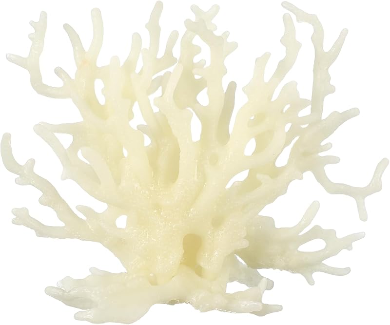 Enfeite de Coral para Aquário em PVC PETAXCELL, Bege Luminoso, 15 x 5,5 x 12 cm