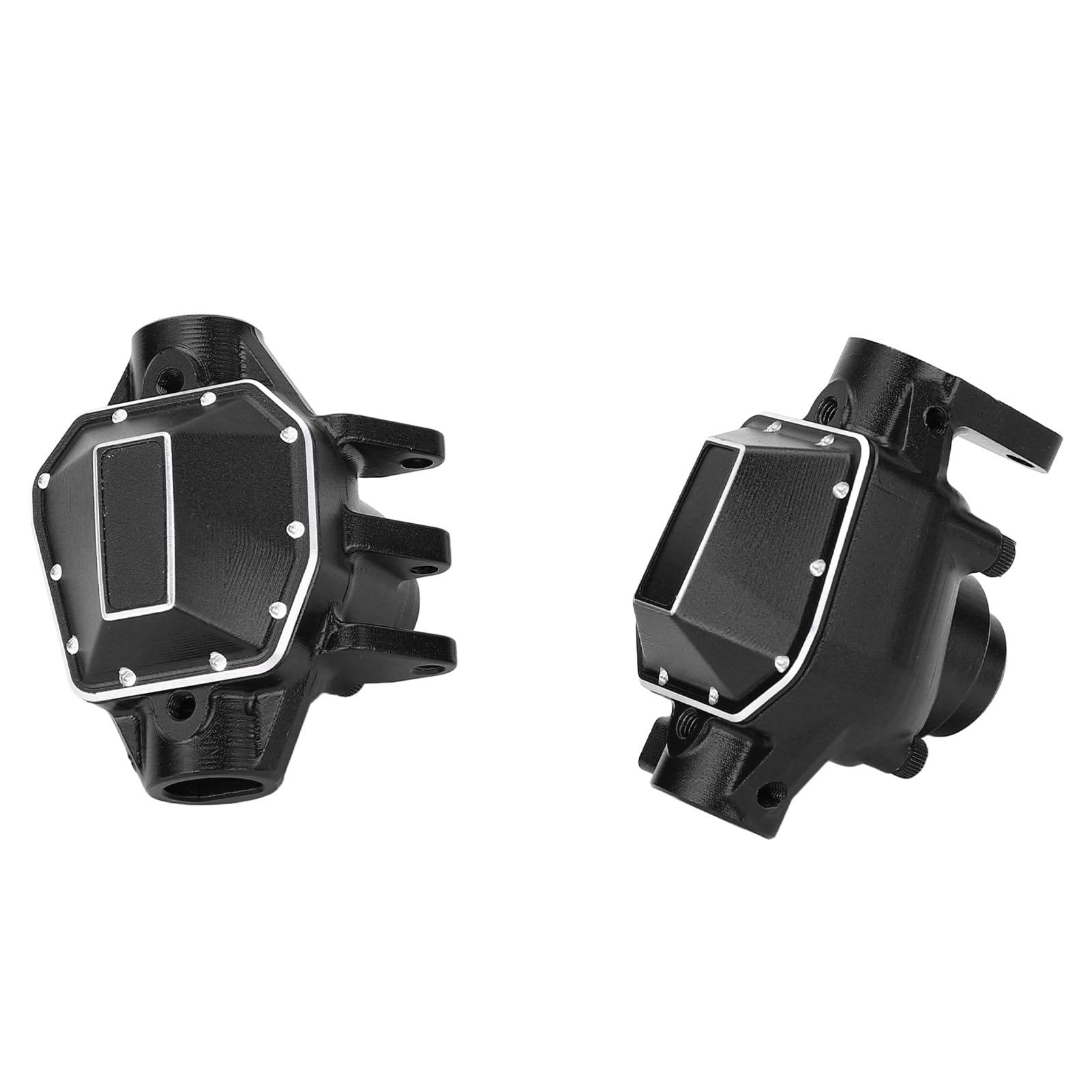 2-częściowy zestaw RC obudowa przedniej i tylnej osi ze stopu aluminium RC Crawler obudowa osi do SCX10 PRO (czarny)