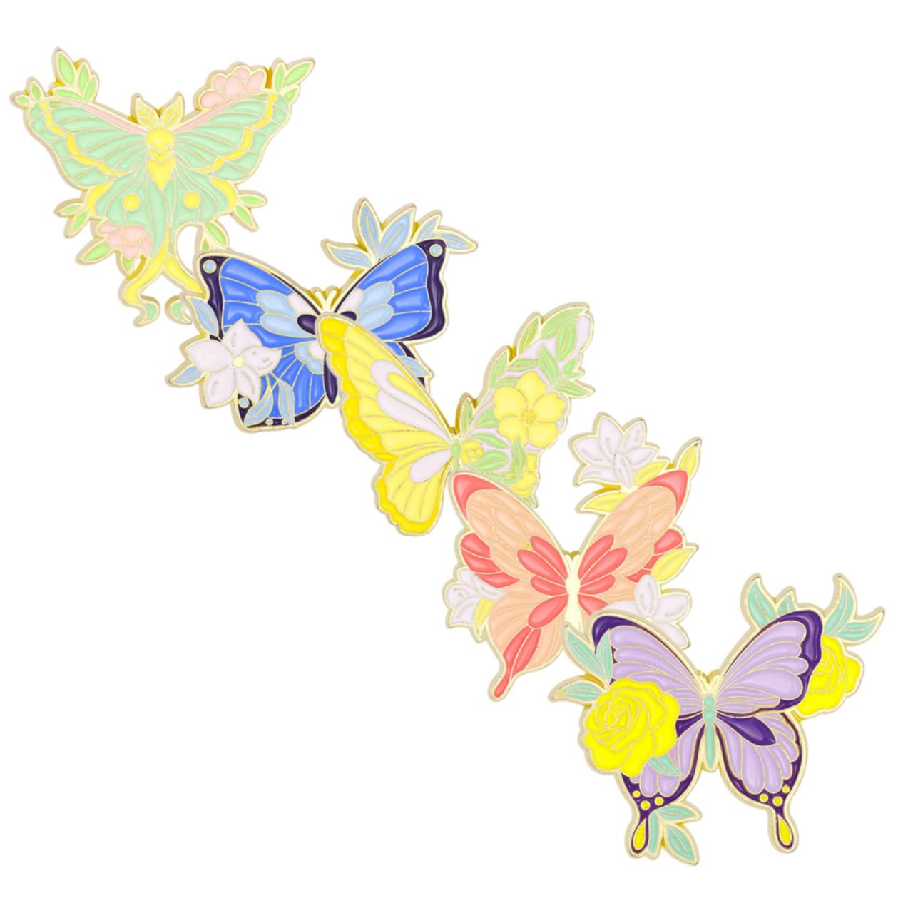 20pezzi Spilla Brooch Forma Di Farfalla Colorata Accessorio Carino Per Giacche Zaini e Scialli Design Adorabile Per Donne