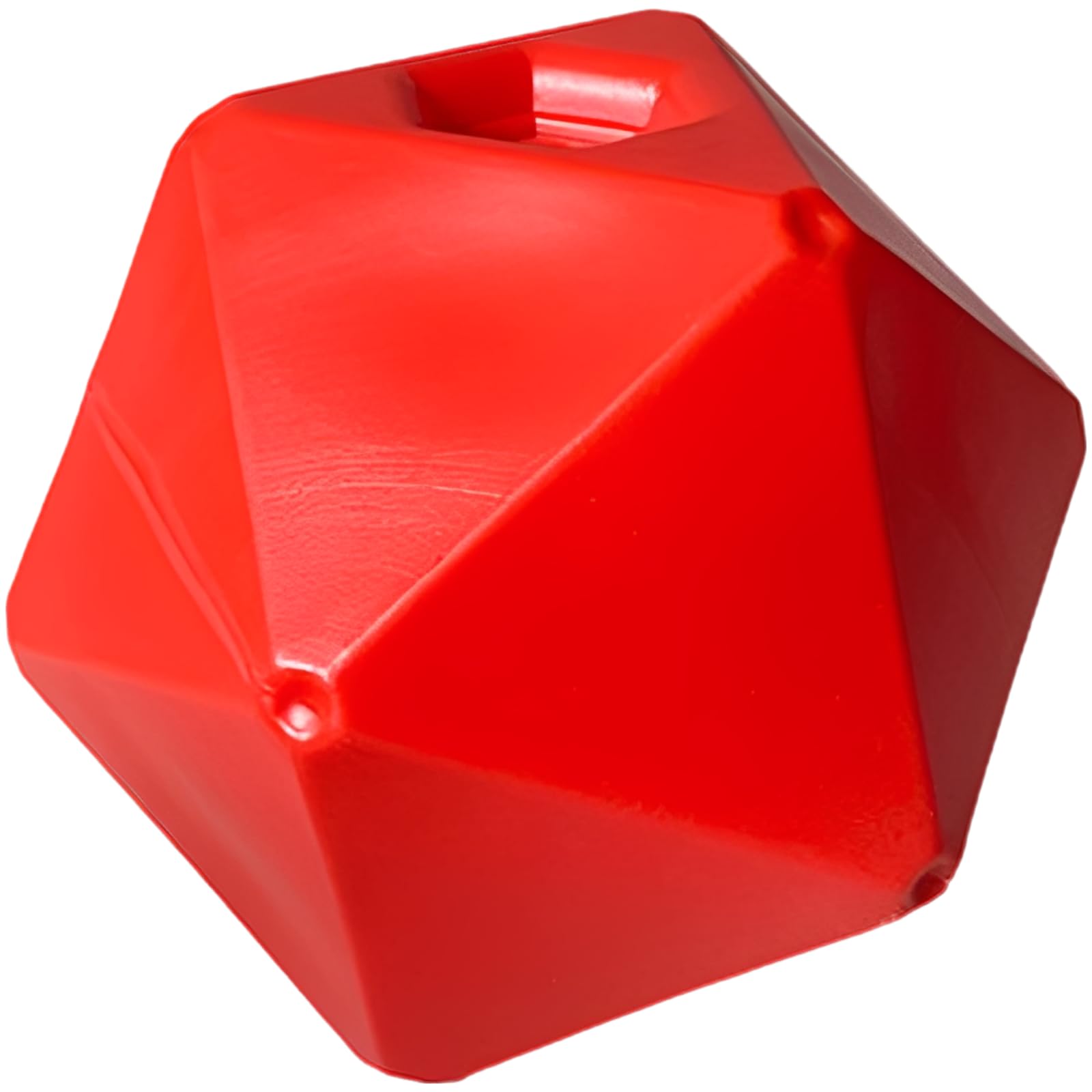 Juguete alimentador de bola de golosinas para caballos, 9 in / 23 cm, bola de juego equina de polipropileno rojo seguro para alimentos, para el aburrimiento y el alivio del estrés