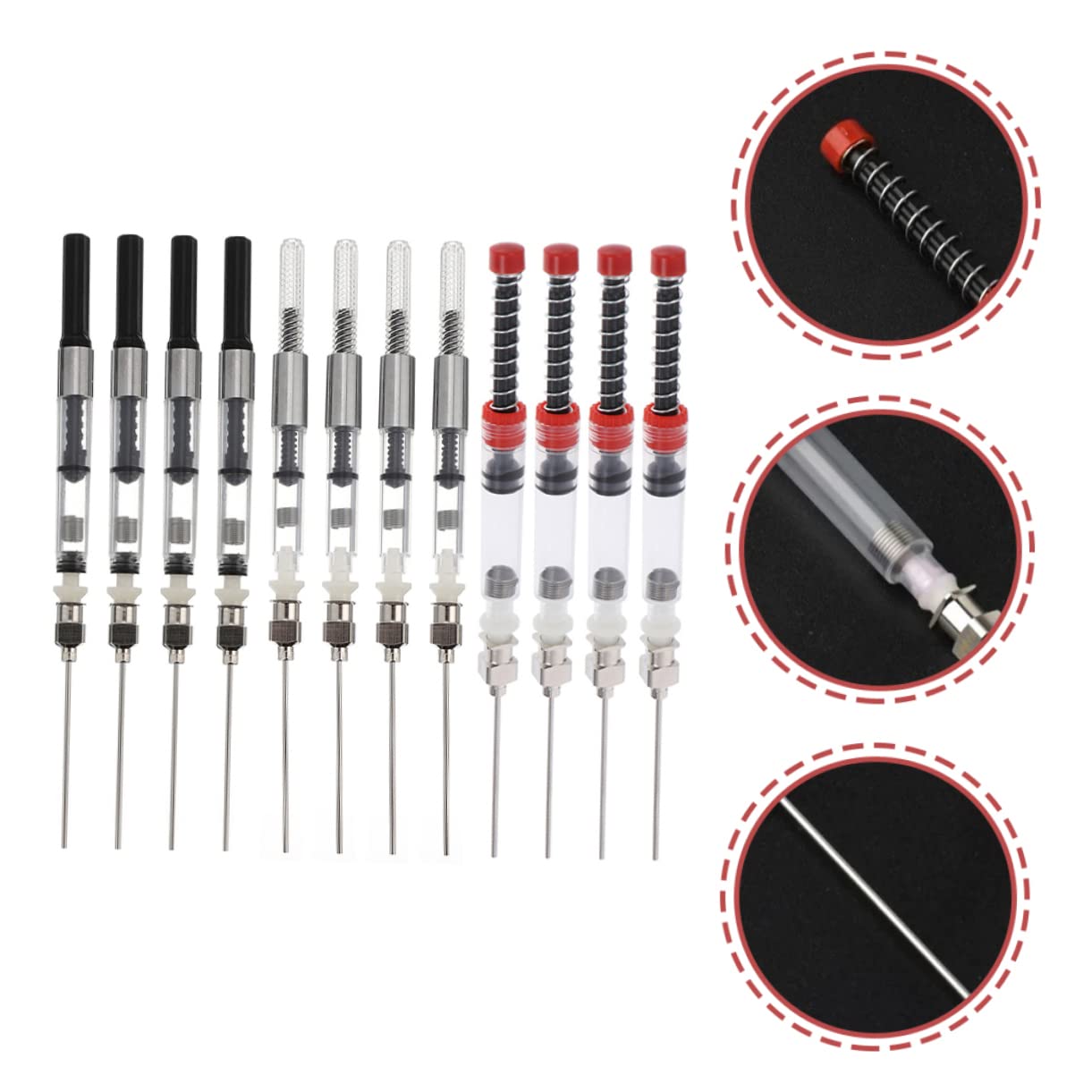 Gadpiparty 4 Sätze Tintenabsorber Tintenfüllung Brunnenstift -tintenfüller Stifttintenfüller Tintenaufnahme Für Füllfederhalter Feder Tintenkonverter Füllstift Rostfreier Stahl 12 Stück * 4
