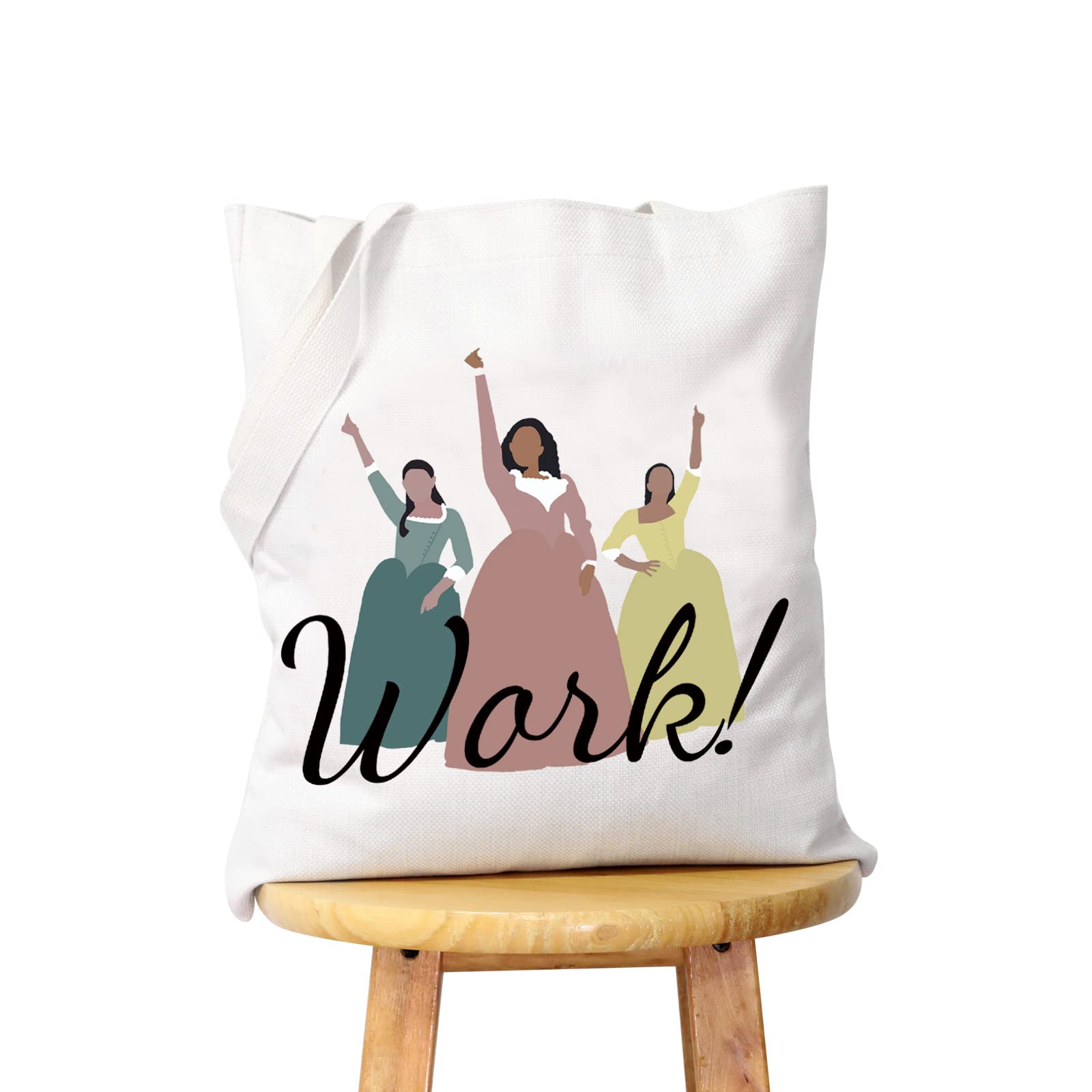 WCGXKO Musical Inspired Zipper Pouch Angelica, Eliza, & Peggy Handbag For Theatre Lover(Angelica, Eliza, & Peggy tote)
