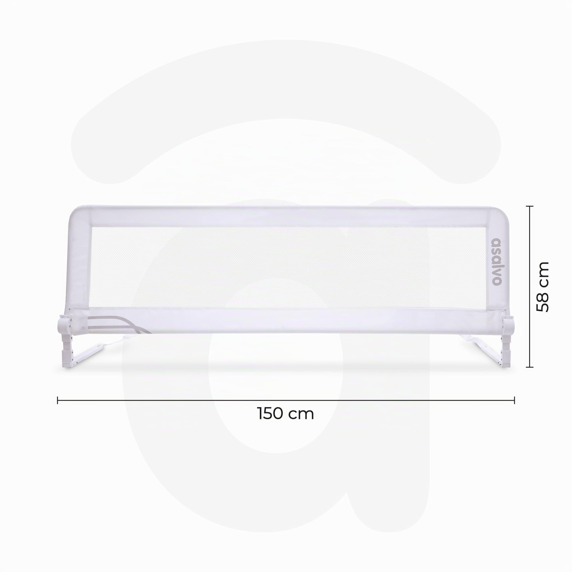 Asalvo - Barriera 2-1 per Letto Estraibile o Standard Larghezza 150 cm Bianca