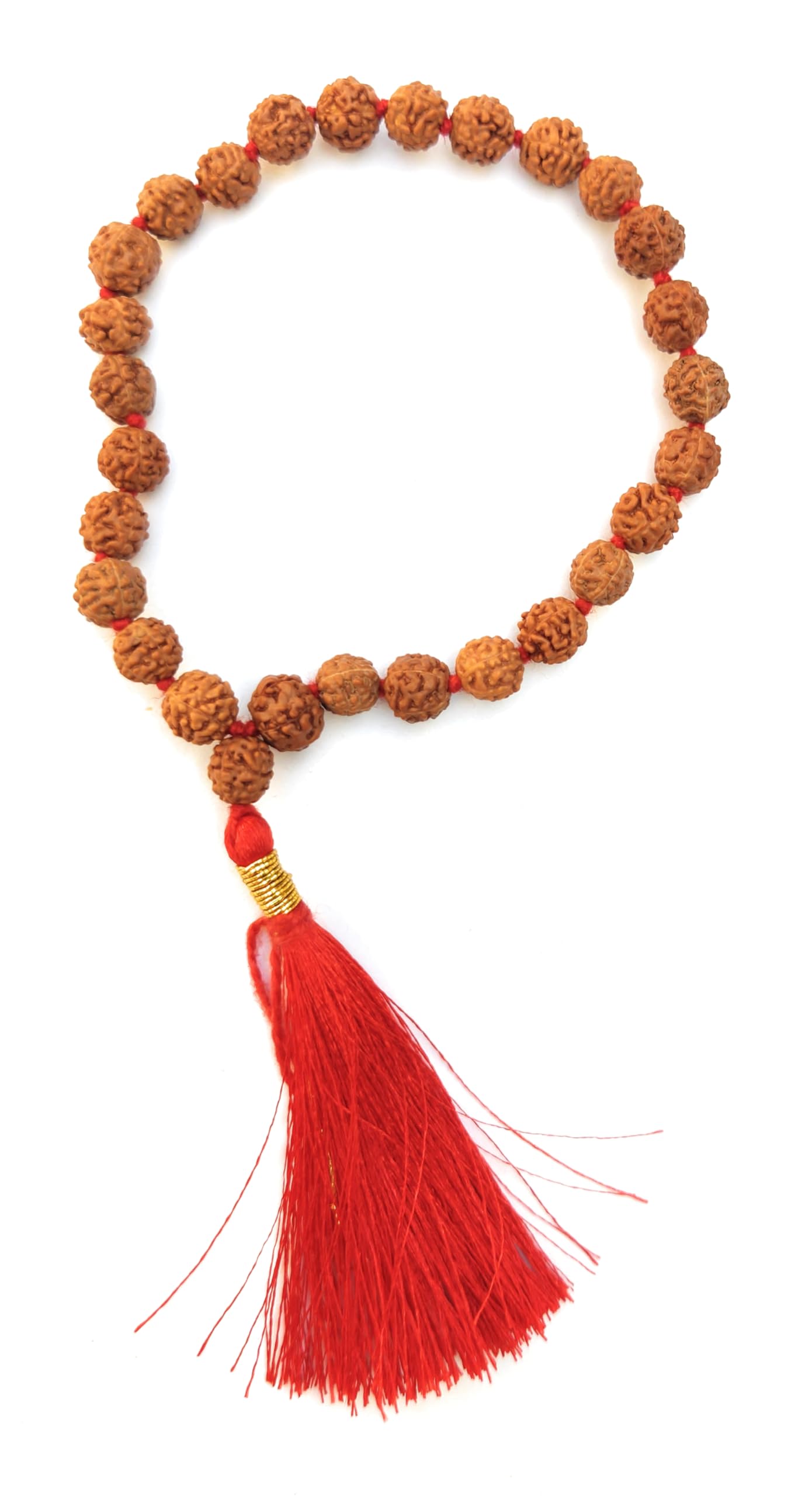 Apnisanskriti 5 Mukhi Sumarini Rudraksha Mala Men/Women for Jaap (7mm, Medium Bead Size, 27 Beads, Lab Certified) - Natural Brown Rudraksha Beads - Pack of 1-image-33