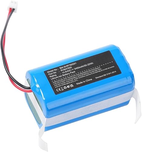 Miniatura 4 de 3400mAh Shark RVBAT850A RVBAT850 UR1105ARUS Batería de repuesto para Shark RV750_N RV720_N RV725_N RV1001AE UR1105ARUS RV2001WD IQ R101 ION Robot