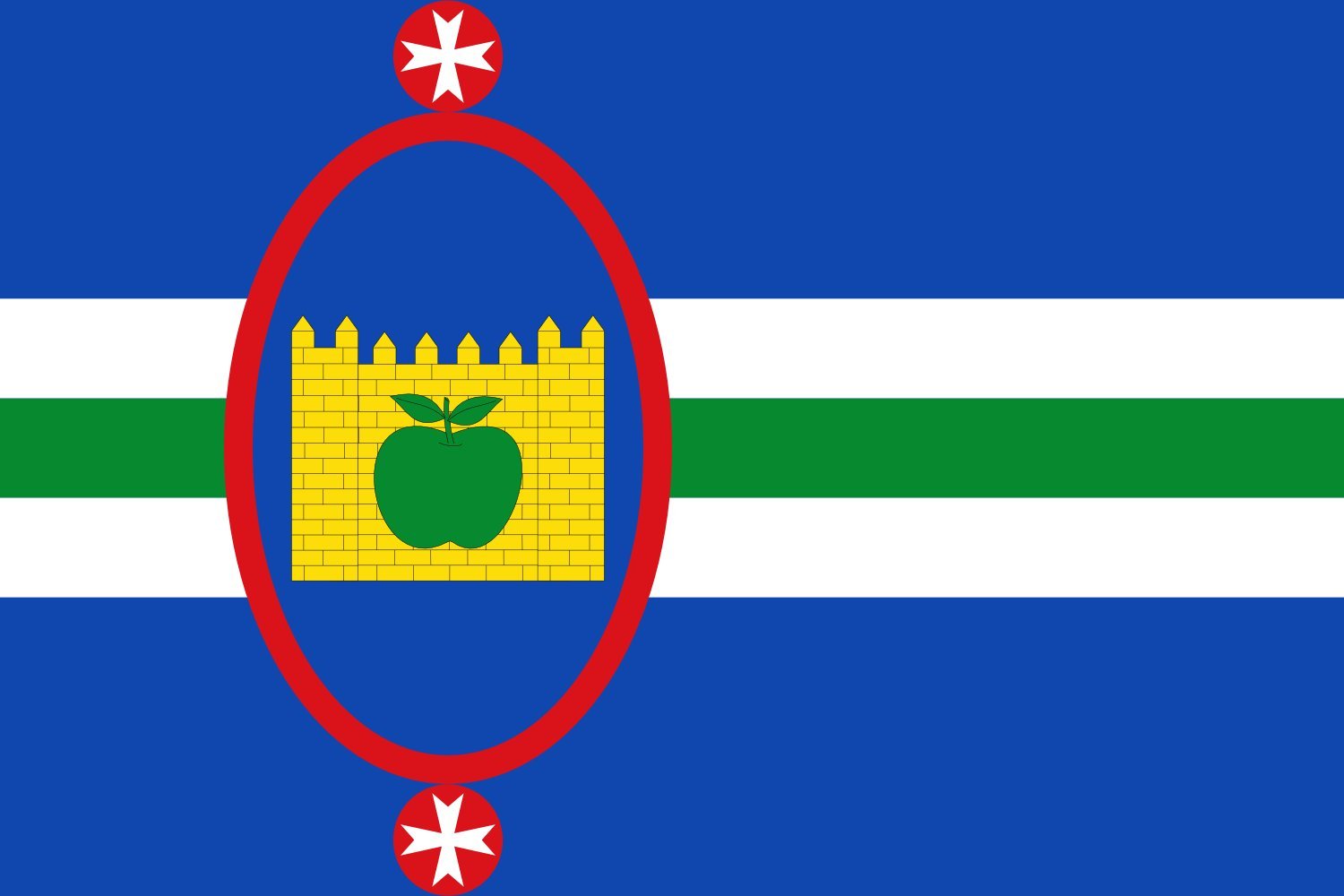 Drapeau Villalengua grand format horizontal azur pour décoration de jardin