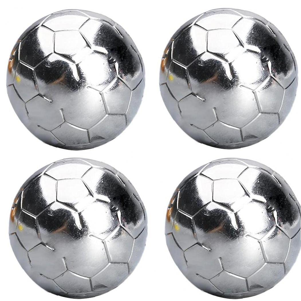 Onsinic 4pcs Ice Cubes Stainless Steel Football Whiskey Stones for Wine Bar Party Supplies