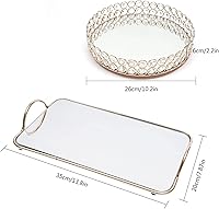 Vista 7 de 10 soportes dorados para tartas para mesa de postres, juego de soporte de metal de cristal para tartas, soporte para cupcakes, postres, pastelería