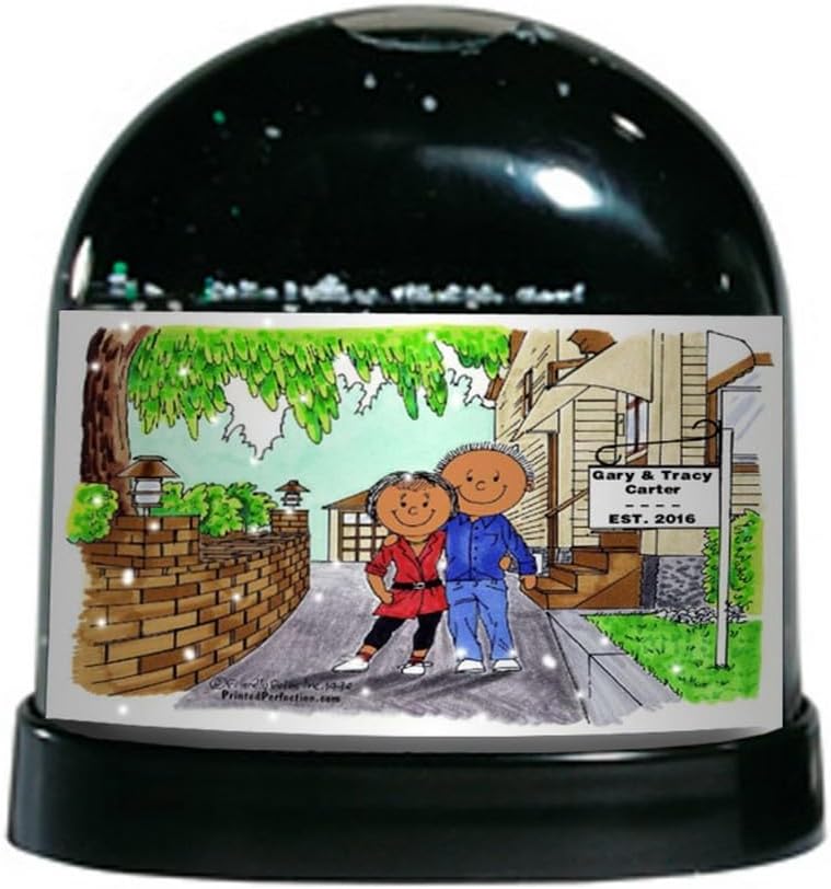 PrintedPerfection.com Personalized New Home - Couple Snow Globe Gift