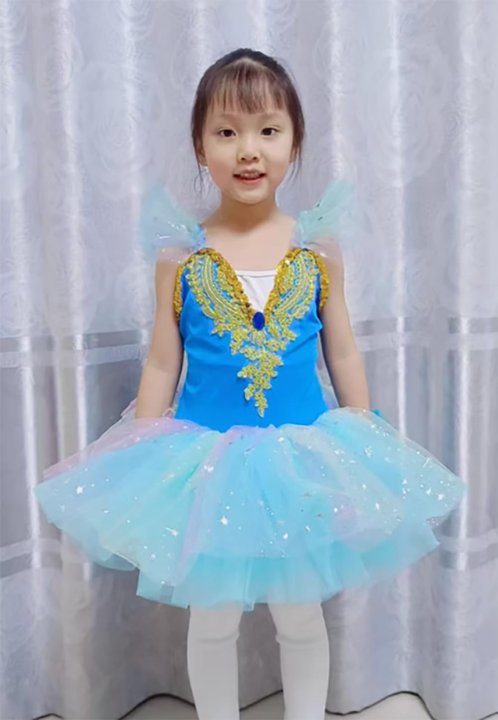 EFLALYHG Niñas Tutu Danza Rendimiento Competencia Clasificación Vestido Escenario Lago de los Cisnes Bailarinas Disfraces Danza Falda