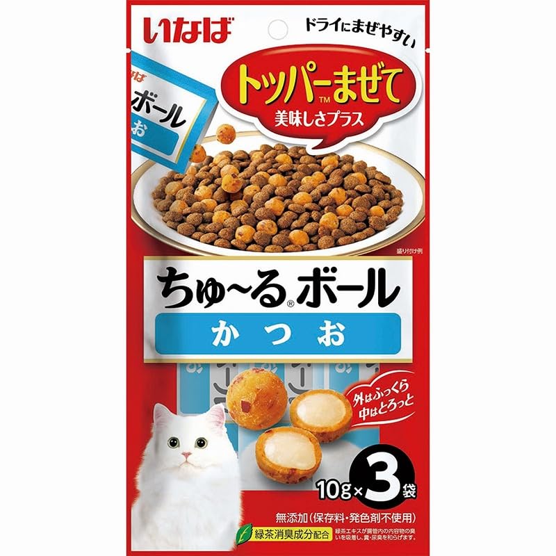 Amazon.co.jp: いなば トッパーまぜて ちゅーるボール まぐろ・かつお