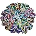 Qingxi Charm 24pcs Assorted Colors Sequin Butterfly Sew on/Iron on Embroidered Patches Clothes Hat Pants Shoes Curtain Decorating DIY Craft Embarrassment Applique Patches (Sequin Butterflies 24pcsp)