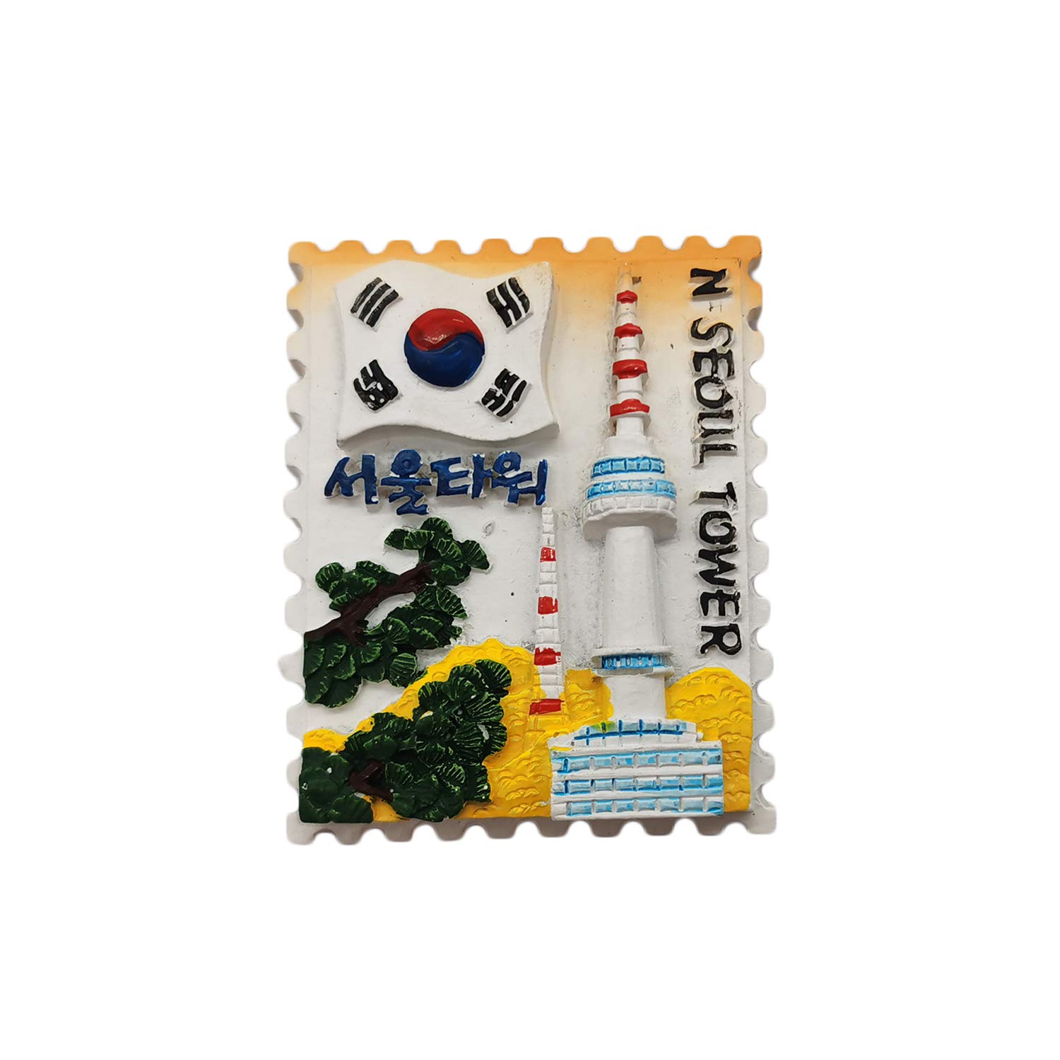 Magnete Frigorifero 3D Torre Di Seoul – Souvenir Di Viaggio In Resina, Fatto A Mano
