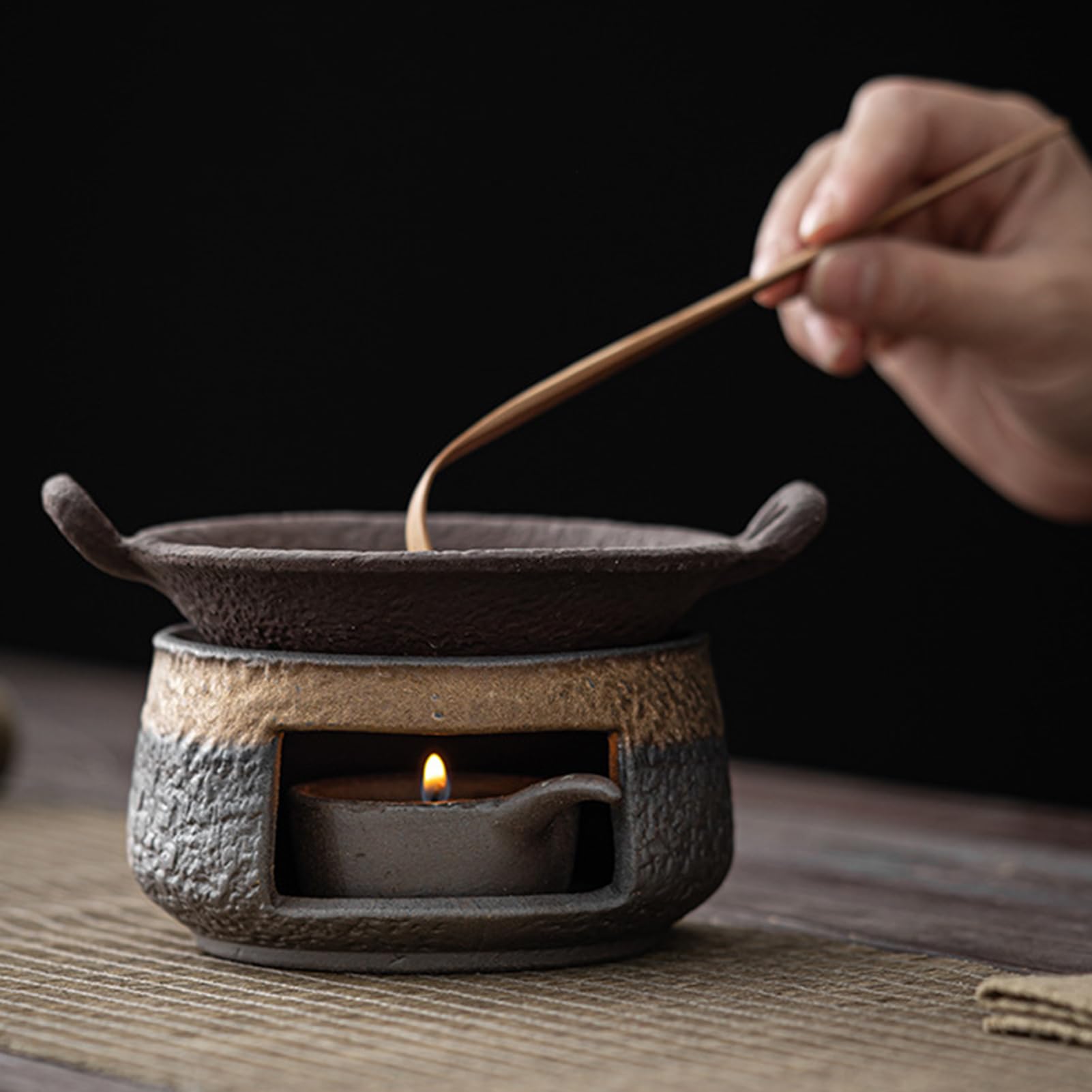 Bruciaessenzi Scaldabibite In Ceramica | Fornello per Aromaterapia con 8 Per Teiera Meditazione Relax Casa Ufficio Decorazione