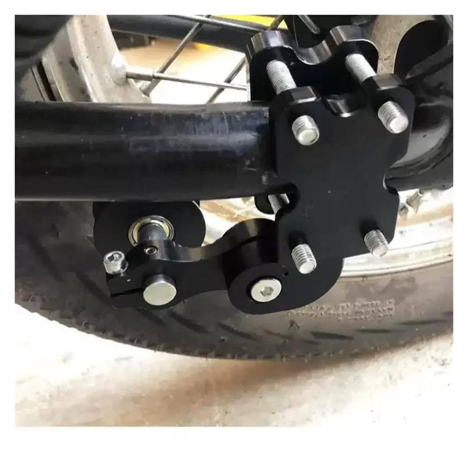 Moto Guide-chaîne De Moto Accessoires de réglage universels pour moto : galet tendeur chaîne à molette pour motocross, chopper et quad(Yellow)